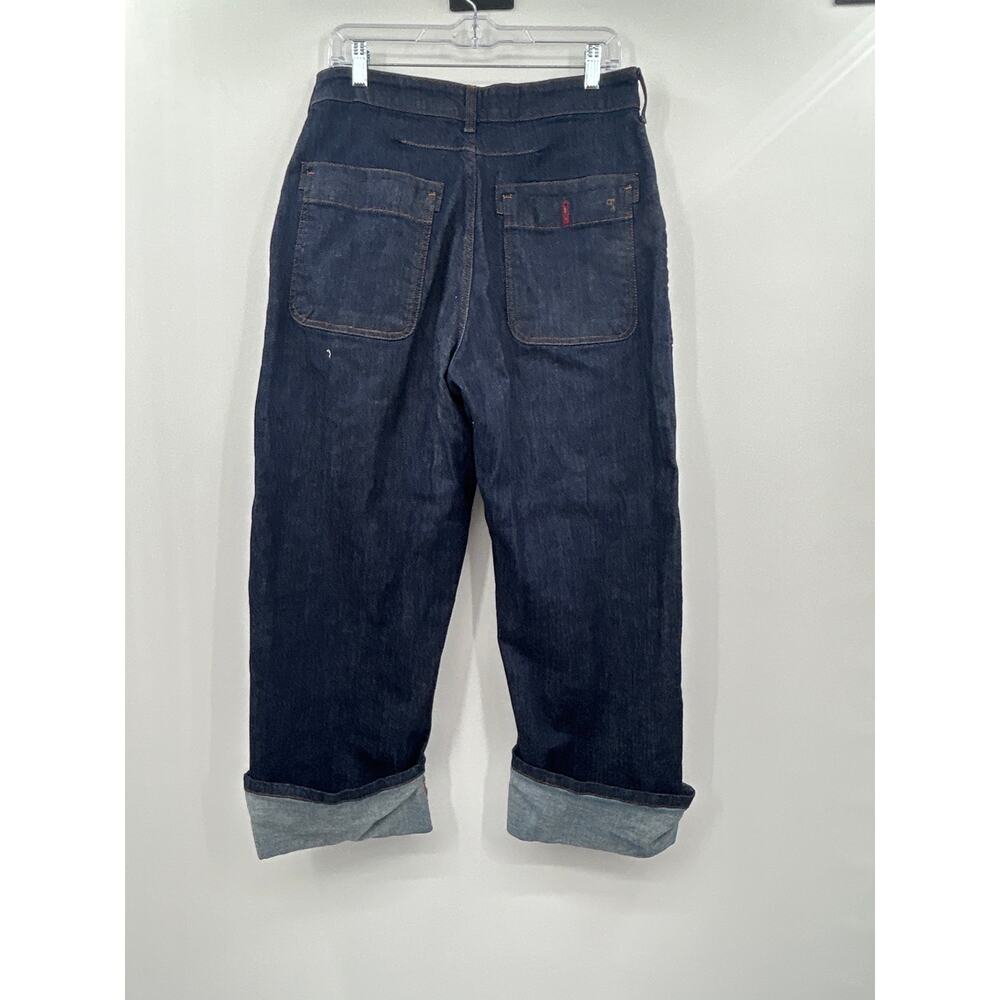 Pilcro Kayden Barrel Carpenter Dark Wash High Rise Jeans Size 30 Utility - Picture 6 of 9